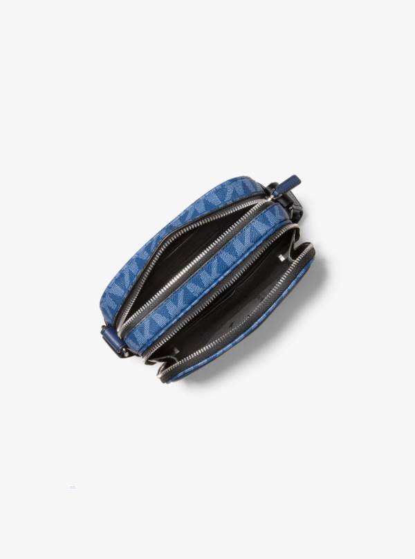 Panske Crossbody Kabelka Michael Kors Hudson Pebbled Leather Modre Viacfarebný - Tasky Michael Kors Outlet | BEGFX-5740